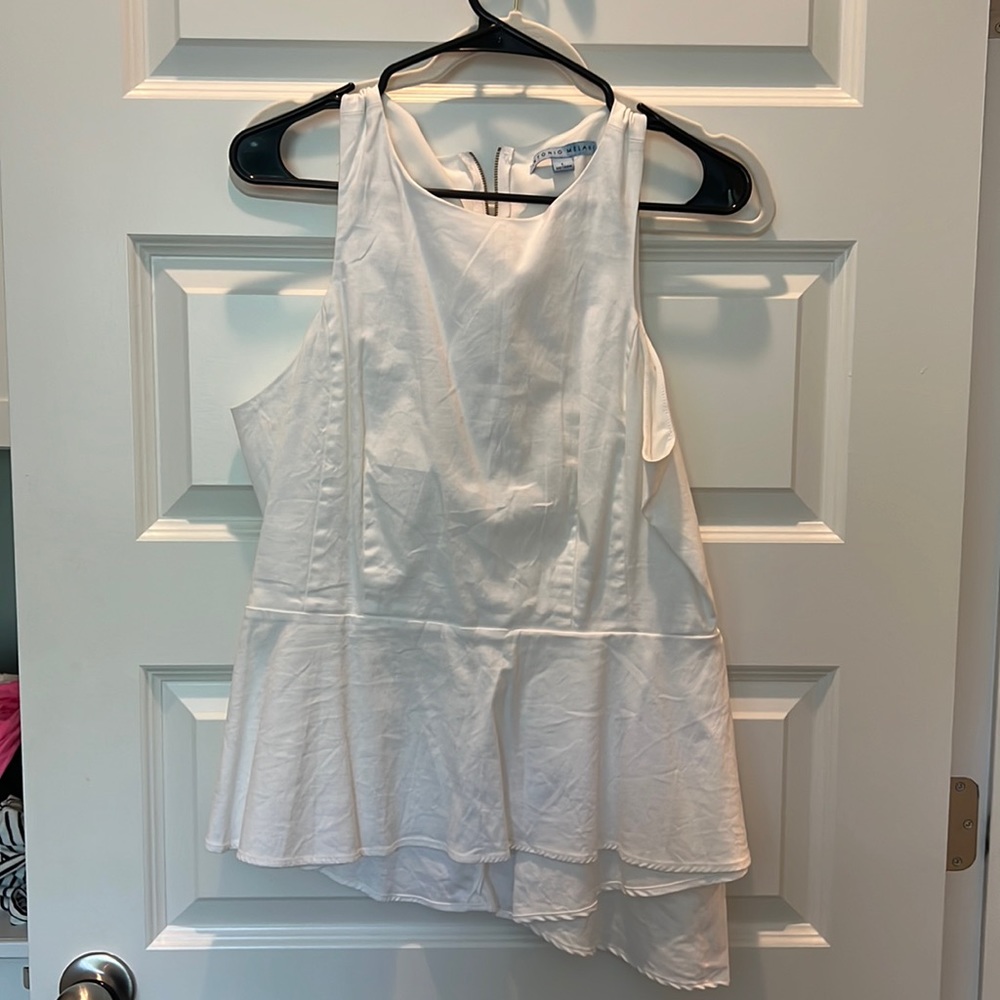 Antonio Melanie linen peplum blouse